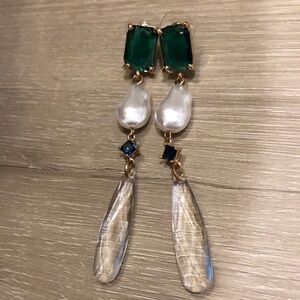 Freshwater Pearls & Jewels Drop Earrings